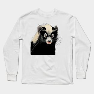 My Skunk is my Service Animal No. 1: This Means Stay Away! Long Sleeve T-Shirt